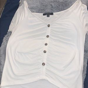 White blouse with buttons